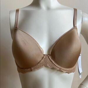 Calvin Klein Tan Lace Trim Bra